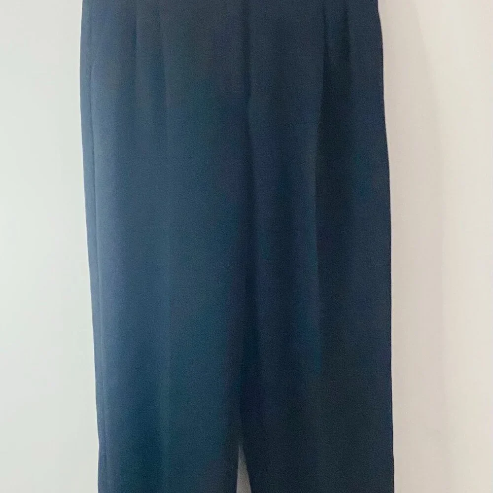 Wilfred Pleated Trousers — Tailored Poise in Deep Charcoal (Size 6) - Picture 10 of 13